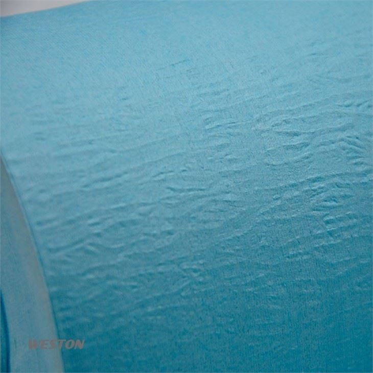 Low lint printer cleaning SMT cleanroom wipe mother rolls creped turquoise color (1)